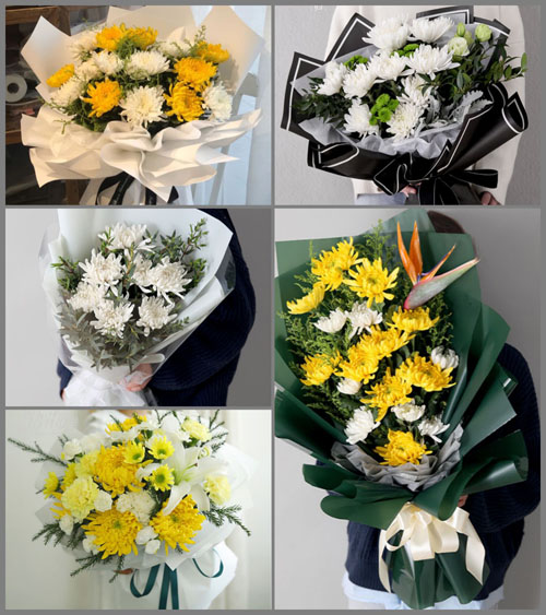 江苏常州武进区湖塘镇白事花束代送